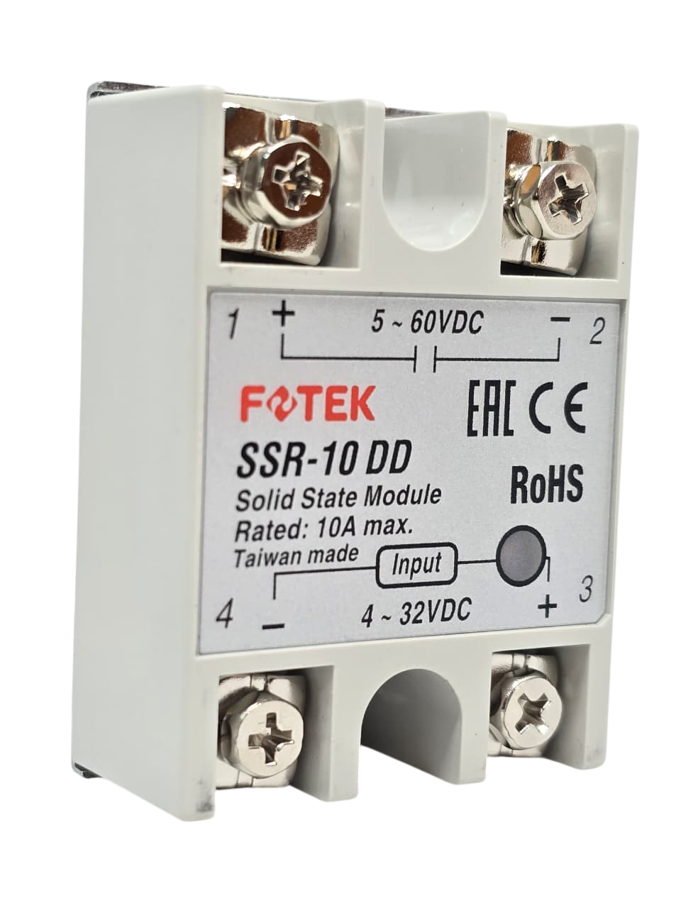 RELÉ DE ESTADO SÓLIDO FOTEK 10A DC-DC