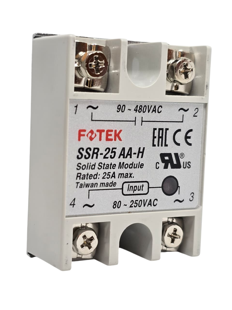 RELÉ DE ESTADO SÓLIDO FOTEK 25A AC-AC