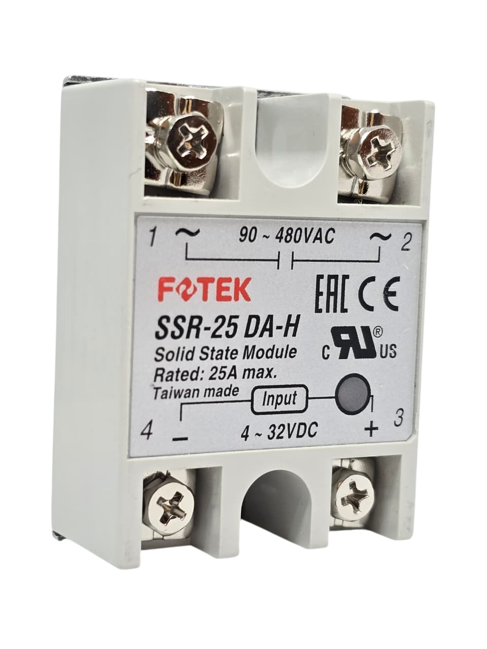 RELÉ DE ESTADO SÓLIDO FOTEK 25A DC-AC