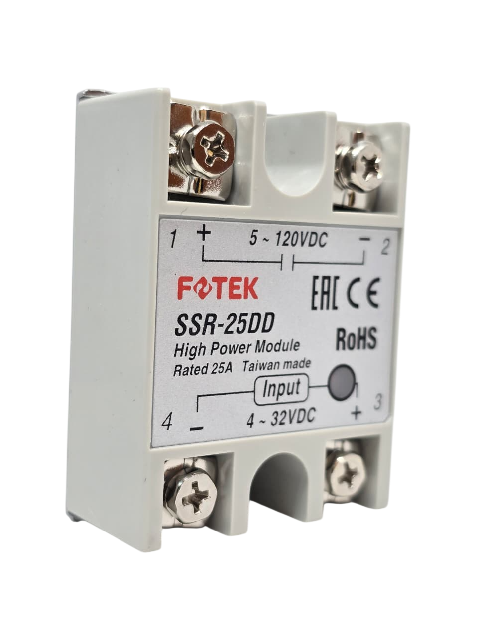 RELÉ DE ESTADO SÓLIDO FOTEK 25A DC-DC