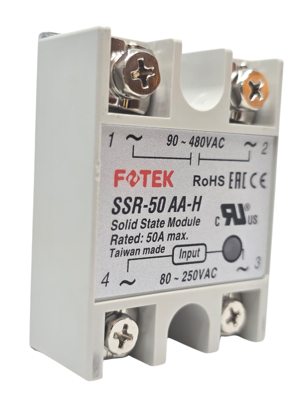 RELÉ DE ESTADO SÓLIDO FOTEK 50A AC-AC