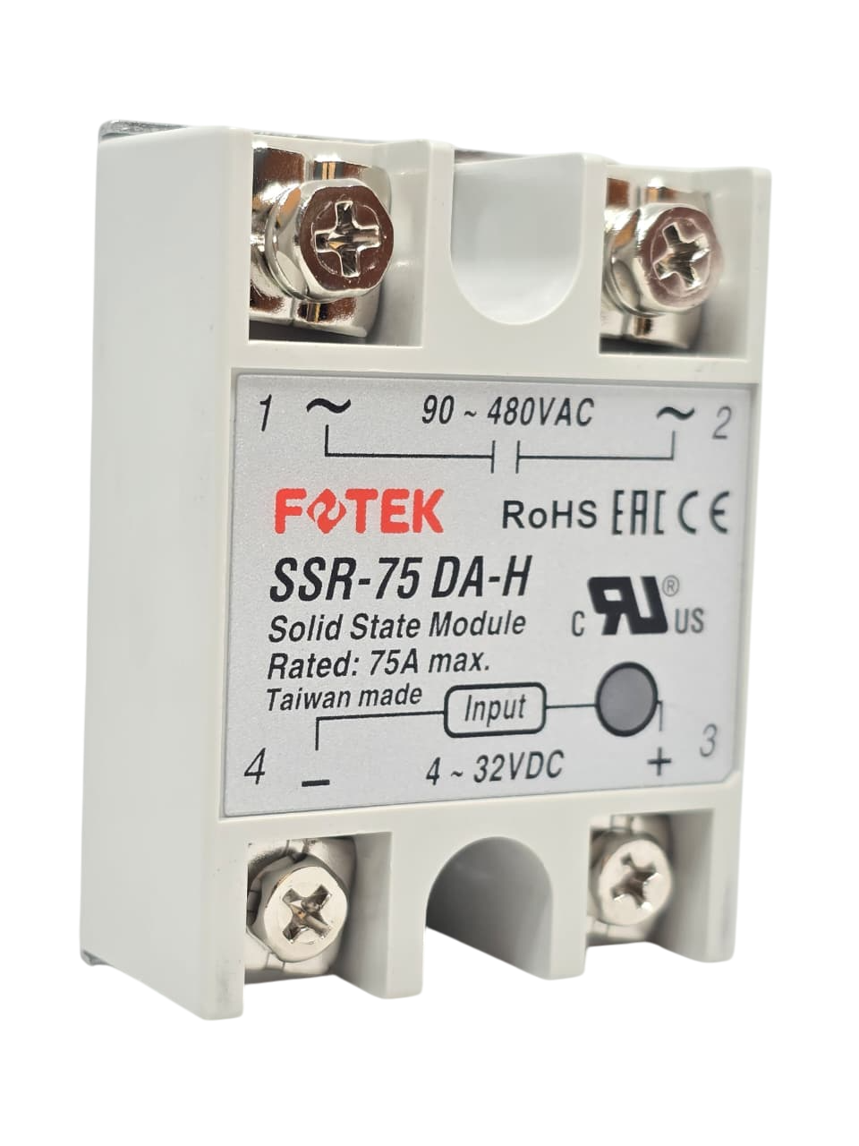 RELÉ DE ESTADO SÓLIDO FOTEK 75A DC-AC